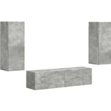  Komplet TV omaric 2 pcs Betonsko siva Konstruiran les, (5000132415) | Shoptok.si