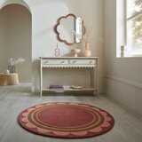 Flair Rugs Bordo rdeča ročno tkana volnena okrogla preproga ø 120 cm Lois – | Shoptok.si