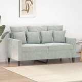 vidaXL Dvosed svetlo siv 120 cm žamet Cene