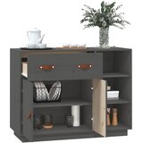 Komoda siva 98,5x40x75 cm od masivne borovine | shoptok.hr