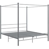  Okvir za krevet s nadstrešnicom sivi metalni 180 x 200 cm | shoptok.hr