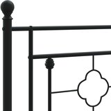 vidaXL Kovinski posteljni okvir z vzglavjem črn 140x200 cm | Shoptok.si