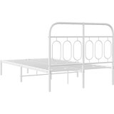  Metalni okvir za krevet s uzglavljem bijeli 120x200 cm | shoptok.hr