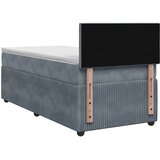  Boxspring krevet s madracem Tamnosiva 90 x 200 cm Baršun | shoptok.hr