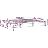  Okvir kreveta bez madraca 200 x 200 cm od masivne borovine | shoptok.hr