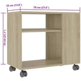  Bočni stolić boja hrasta 70 x 35 x 55 cm od konstruiranog drva | shoptok.hr