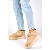 primohurt Women's beige leather snow boots, beige winter boots made of natural leather Cijene