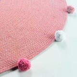 Douceur d intérieur Rožnata okrogla preproga ø 90 cm Pompomparty – | Shoptok.si