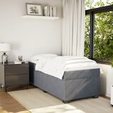  Box spring krevet s madracem tamnosivi 90x200 cm baršunasti | shoptok.hr