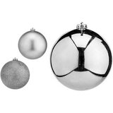  Set božićnih kuglica Srebrna Plastika Ø 15 cm (4 kom.) | shoptok.hr