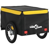 Prikolica za bicikl crno-žuta 45 kg željezna | shoptok.hr
