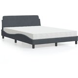  The Living Store Postelja z vzmetnico temno siva 120x200 cm žamet - Postelja, (21490225) | Shoptok.si