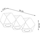  Stropna svetilka WOODY 3 iz naravnega lesa, (21626923) | Shoptok.si