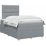  Boxspring krevet s madracem Svjetlosiva 120 x 200 cm Tkanina | shoptok.hr