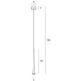  MAXLIGHT P0372 - LED luster na sajli COFFEE LED/7W/230V prečnik 3 cm crna | Eponuda.com