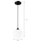  Visilica na sajli HARMA 1xE27/15W/230V Ø 20 cm bela/crna | Eponuda.com