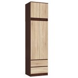 AKORD Garderobna Omara Z Nadgradnjo, 2 Vrata In 2 Predala, Wenge/Hrast Sonoma, (5000331605) Cene