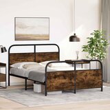  Metalni okvir kreveta bez madraca boja hrasta 140x190 cm | shoptok.hr