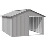  Kućica za pse sivi 116,5 x 153 x 81,5 cm pocinčani čelik | shoptok.hr