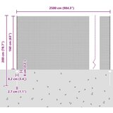 vidaXL varjena žična ograja z 22 U stebrički siva 1.6x25 m jeklo | Shoptok.si