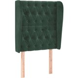  Vzglavje z u&amp;scaron;esi temno zeleno 83x23x118/128 cm žamet, (20952654) Slike