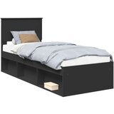  Okvir za krevet Crna 75 x 190 cm Čvrsto borovo drvo | shoptok.hr