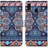 Cadorabo Ohišje, združljiv s Samsungom - Design Blue Mandala št. 1 - Zaščitni pokrov z magnetnim zapiranjem, funkcijo stojala in režo za kartico, (20694555) | Shoptok.si