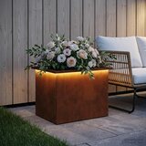  Vrtna posuda za sadnju s LED svjetlom Rđa 40 x 60 x 40 cm | shoptok.hr