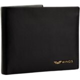 WINGS Muški novčanik od prave kože crne boje | shoptok.hr