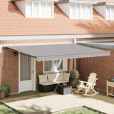 vidaXL Skrovita tenda Morska plava 450x300 cm Poliester | shoptok.hr