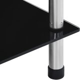 Police s 5 razina crne 40 x 40 x 130 cm od kaljenog stakla | Eponuda.com