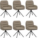  Okretne blagovaonske stolice 6 pcs Umjetna koža Boja cappuccina | Eponuda.com