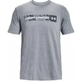 Under Armour Men's UA Camo Chest Stripe Short Sleeve Steel Light Heather/White 2XL
