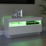 TV ormarić s LED svjetlima visoki sjaj bijeli 80 x 35 x 40 cm | shoptok.hr