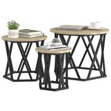  Uklopivi Bočni Stolići 3 kom Sonoma Hrast Igračko Drvo | shoptok.hr