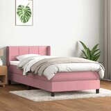 Box Spring postelja z vzmetnico Pink 100x220 cm Velvet, (21793180) | Shoptok.si