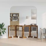  Vrata za pse z stojali 4 pcs Dimljen hrast 80 x 100 cm, (5000232724) | Shoptok.si