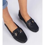 D/CEO marka niezdefiniowana Black women's loafers with a wedge made of eco-leather Kappi | ePonuda.com
