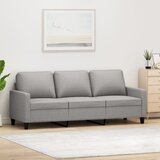 vidaXL Kavč trosed svetlo siv 180 cm blago | Shoptok.si