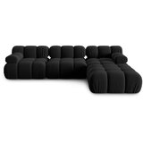 Micadoni Home Crna baršunasta kutna garnitura Bellis – | shoptok.hr
