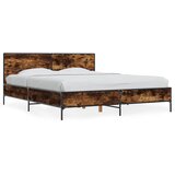  Okvir za krevet boja hrasta 150x200cm konstruirano drvo i metal | shoptok.hr