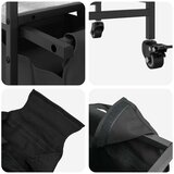  Košara za rublje s 3 odjeljka i kotačićima, siva, Sonoma | Shoptok.si