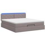  Krevet od pjene s madracem i LED-om Sivosmeđa 160 x 200 cm - Sivosmeđa 160 x 200 cm Dizajn s rombovima | shoptok.hr