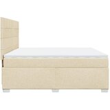  Krevet s oprugama i madracem krem 200 x 200 cm od tkanine | shoptok.hr