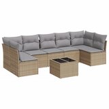 Maison Chic Seti vrtnega pohištva - Vrtna garnitura - Vrtni pohištvo set 8-delna z blazinami bež poli ratan, (21800601) | Shoptok.si