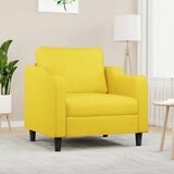 vidaXL fotelj svetlo rumen 60 cm blago | Shoptok.si