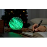 Gingko LED namizna svetilka v temni naravni barvi s steklenim senčilom (višina 13 cm) Stellar Ocean – | Shoptok.si