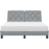 vidaXL Krevet s madracem svjetlosivi 120 x 200 cm od tkanine | shoptok.hr
