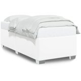 vidaXL Posteljni okvir bel 100x200 cm umetno usnje | Shoptok.si