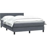 vidaXL Box spring posteljni z vzmetnico temno siv 160x210 cm žamet | Shoptok.si